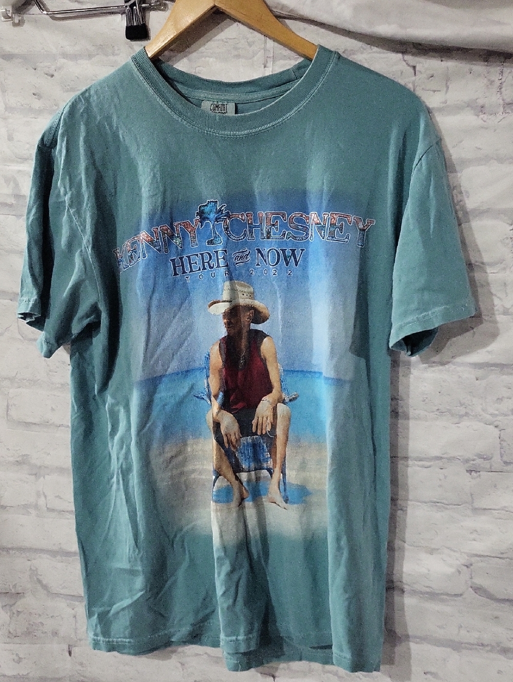 Comfort Colors Teal Kenny Chesney Here & Now Tour Graphic Tee